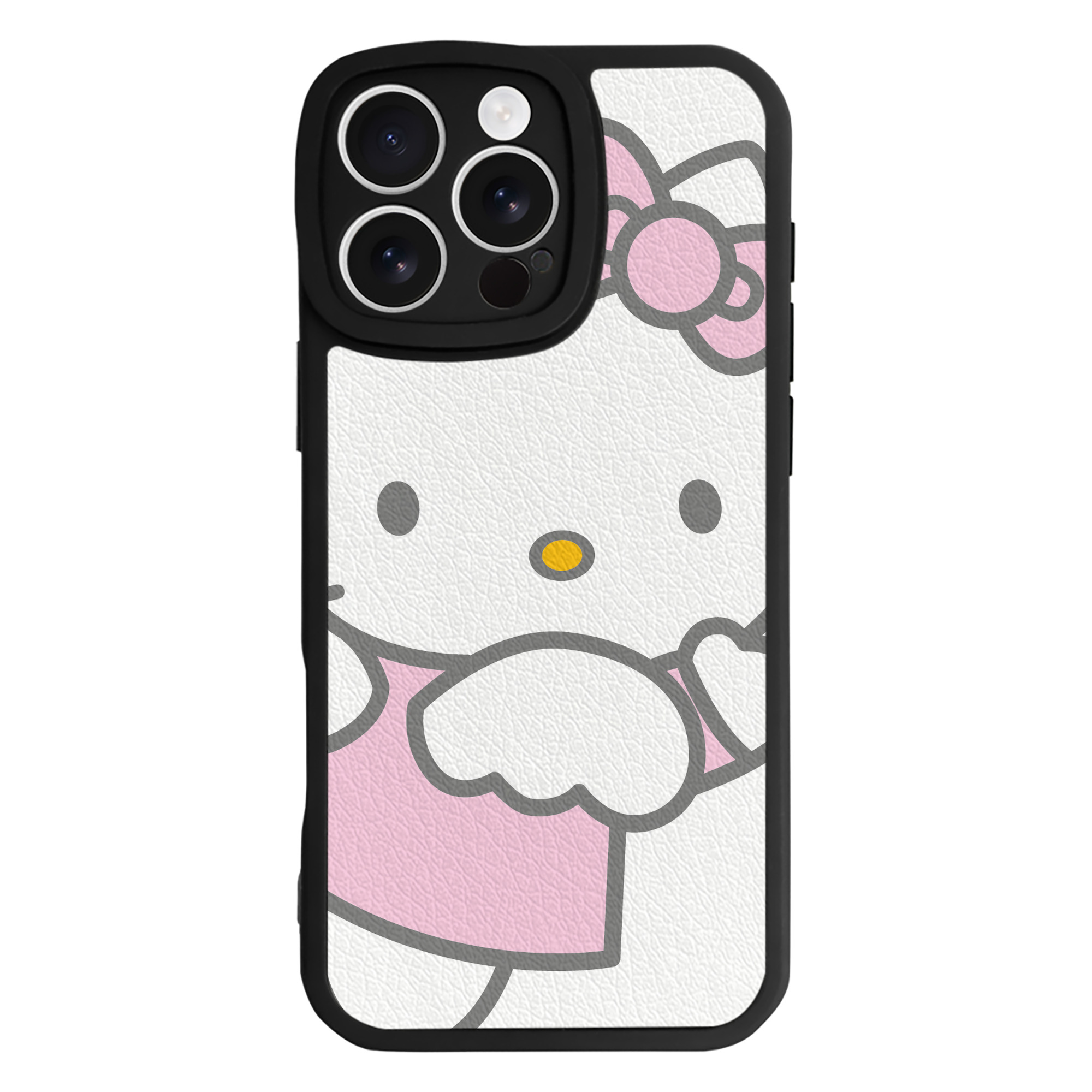 （画像用） Hello Kitty ハローキティ 【iPhone 16シリーズ対応】シリコンスマホケース（レザー調） 材質：シリコン